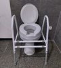 Toilettenstützgestell in Breite und Höhe verstellbar + Toilettensitzerhöhung 11 cm Soft mit Deckel