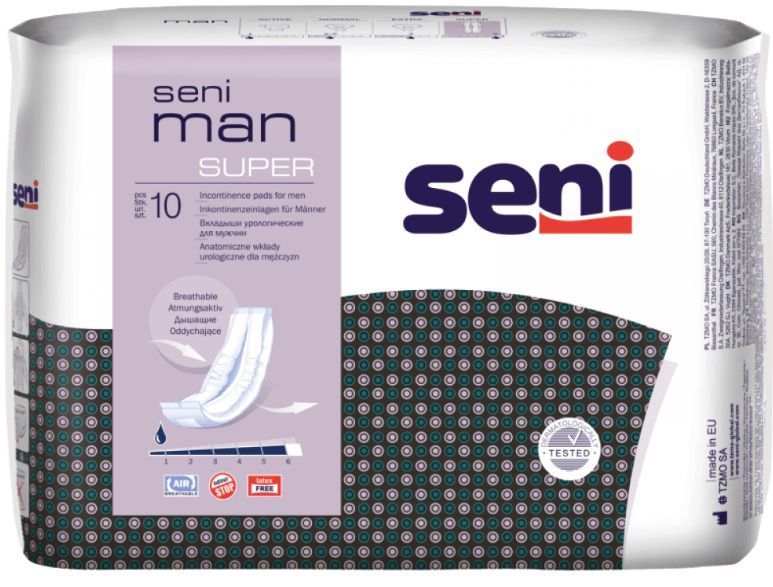 Seni Man Normal oder Super, Inkontinenz-Einlagen für Männer