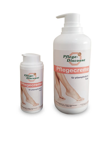 Pflege-Discount Pflege-Creme für pilzempfindliche Füße - 100 ml & 500 ml