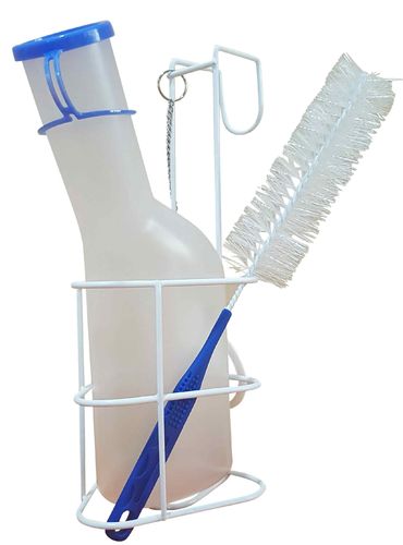 Urinflaschen-Set für Männer - Urinflasche 1000 ml + Halter + Reinigungsbürste