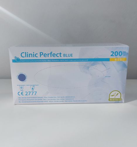Medi-Inn Nitril Einmalhandschuhe Clinic Perfect Blue puderfrei, Gr. S - XL - Großpackung mit 200 St.